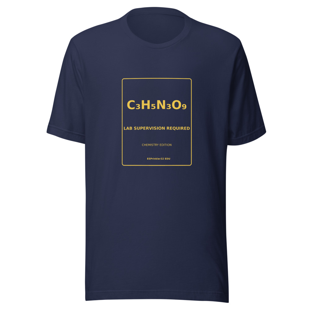C3H5N3O9 navy shirt mockup